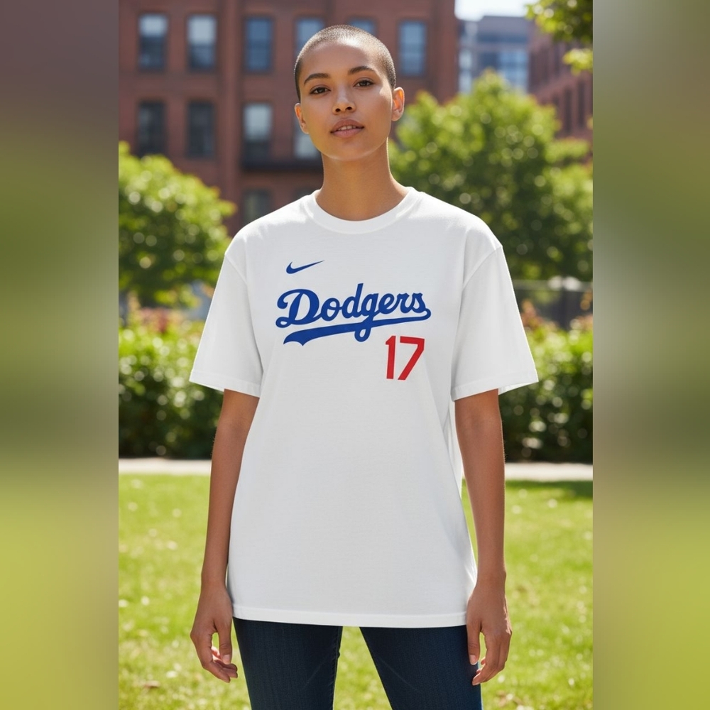 White Dodgers Short Sleeve Tee